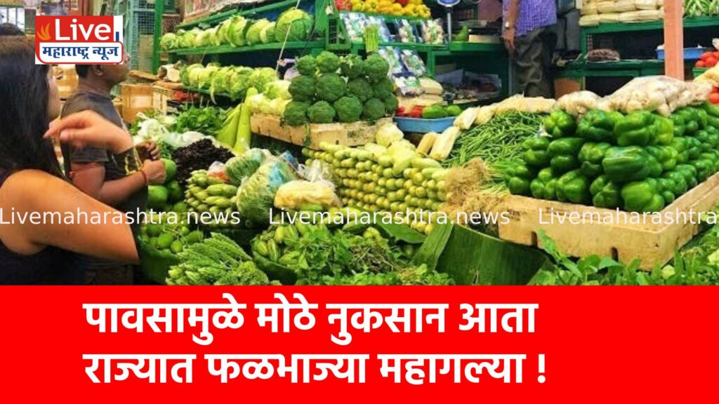 पावसामुळे मोठे नुकसान आता राज्यात फळभाज्या महागल्या !