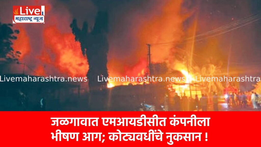 जळगावात एमआयडीसीत कंपनीला भीषण आग; कोट्यवधींचे नुकसान !