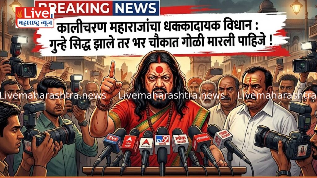 कालीचरण महाराजांचा धक्कादायक विधान : गुन्हे सिद्ध झाले तर भर चौकात गोळी मारली पाहिजे !