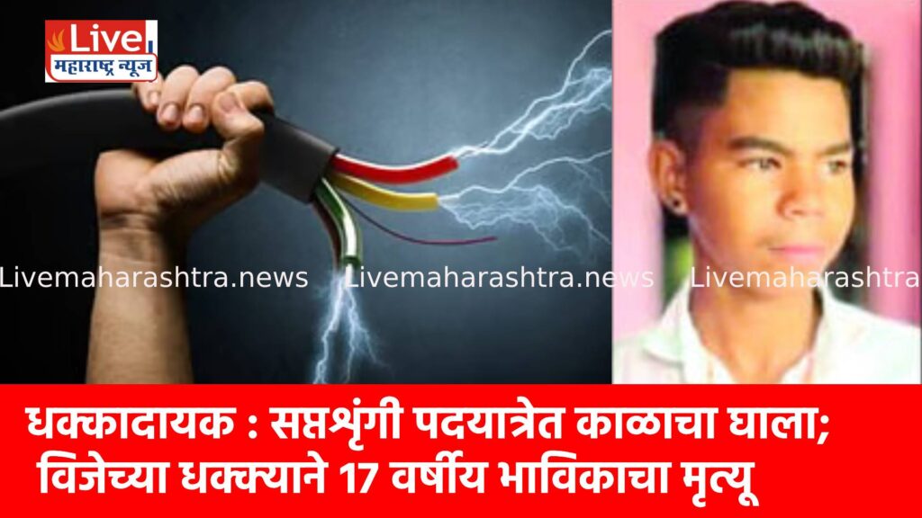 धक्कादायक : सप्तशृंगी पदयात्रेत काळाचा घाला; विजेच्या धक्क्याने १७ वर्षीय भाविकाचा मृत्यू