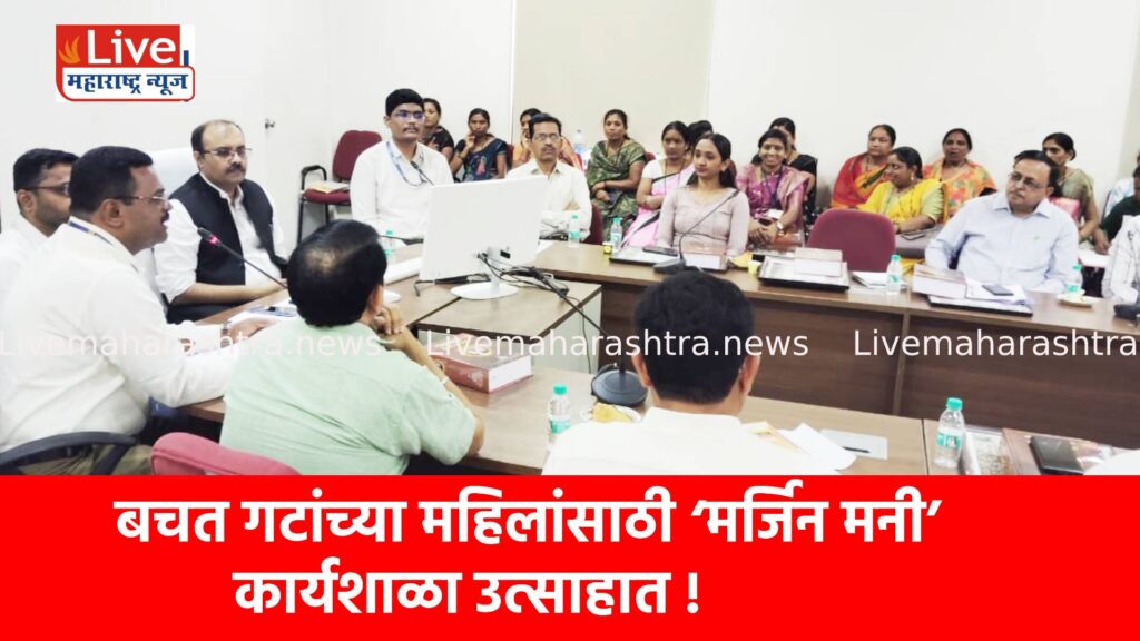 बचत गटांच्या महिलांसाठी ‘मर्जिन मनी’ कार्यशाळा उत्साहात !