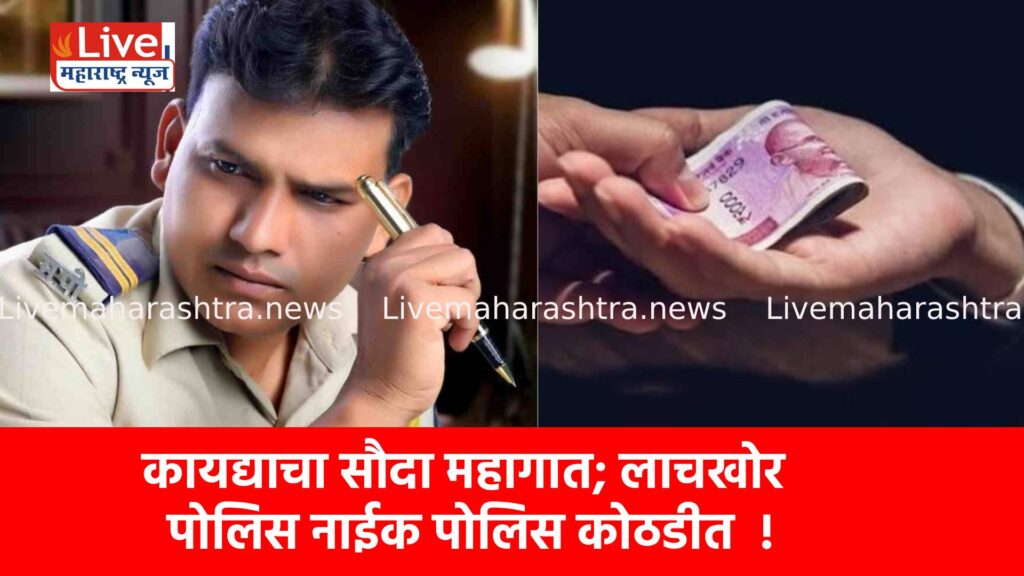 कायद्याचा सौदा महागात; लाचखोर पोलिस नाईक पोलिस कोठडीत !