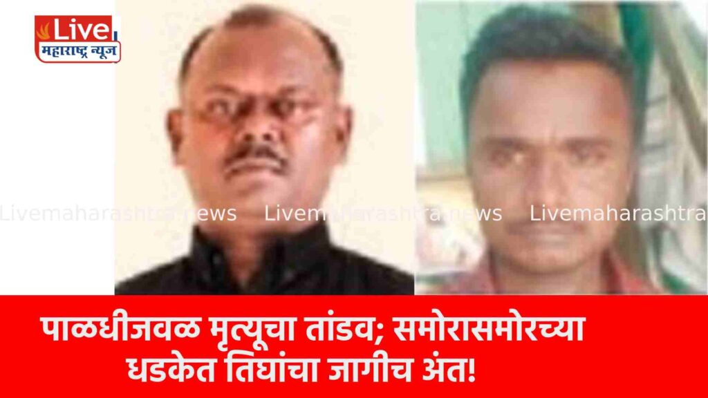 पाळधीजवळ मृत्यूचा तांडव; समोरासमोरच्या धडकेत तिघांचा जागीच अंत!