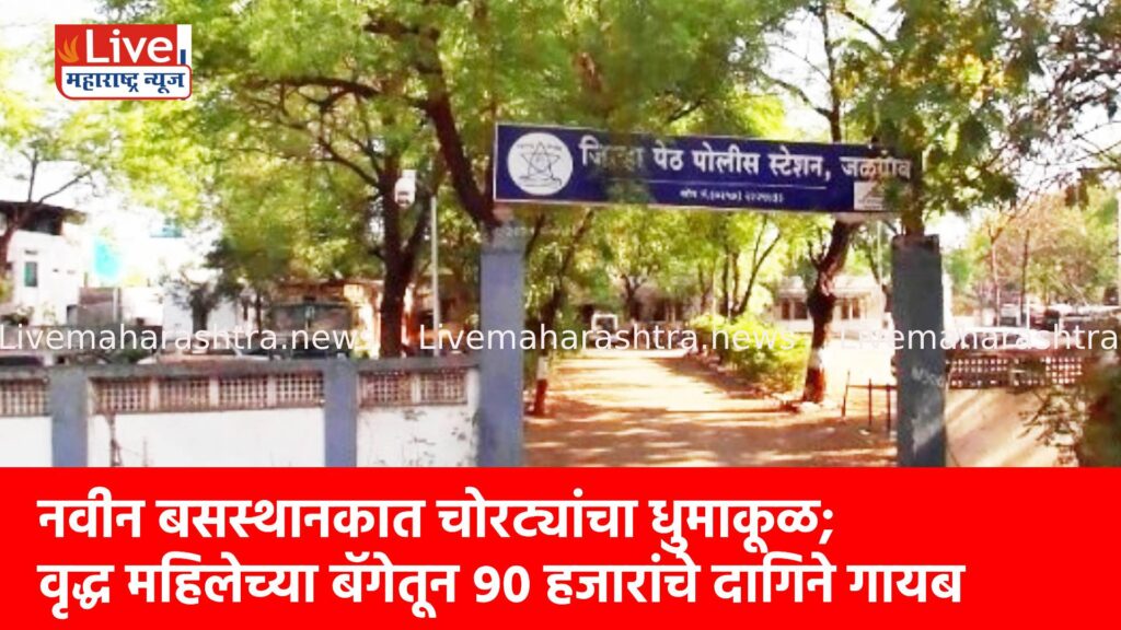 नवीन बसस्थानकात चोरट्यांचा धुमाकूळ; वृद्ध महिलेच्या बॅगेतून ९० हजारांचे दागिने गायब
